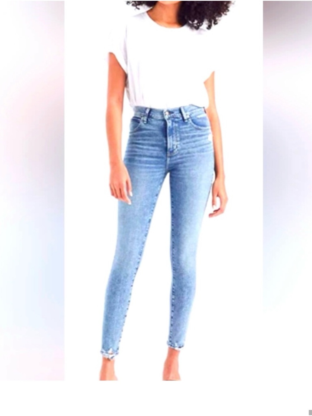 Abercrombie & Fitch Light Blue High-Rise Skinny Jeans